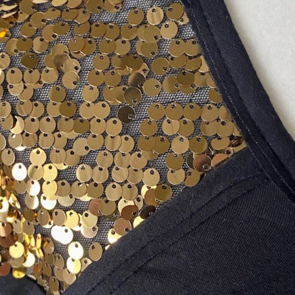 Elie Tahari Black Sequin Top - Picture 2 of 5